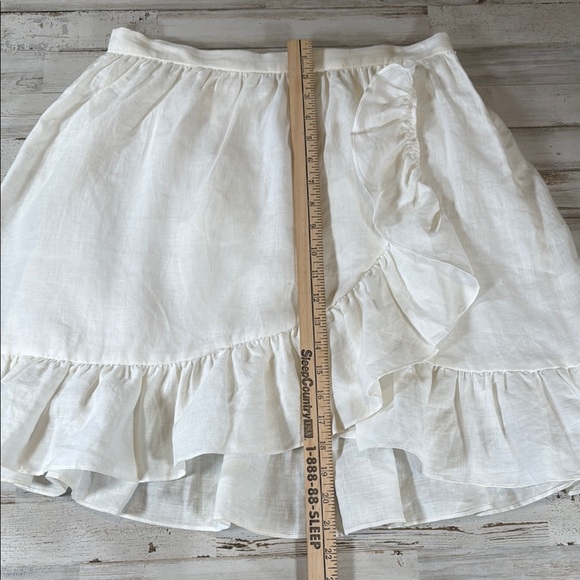 NWT J. Crew Cream Mini Wrap Skirt with Ruffled Tiers - Picture 5 of 8